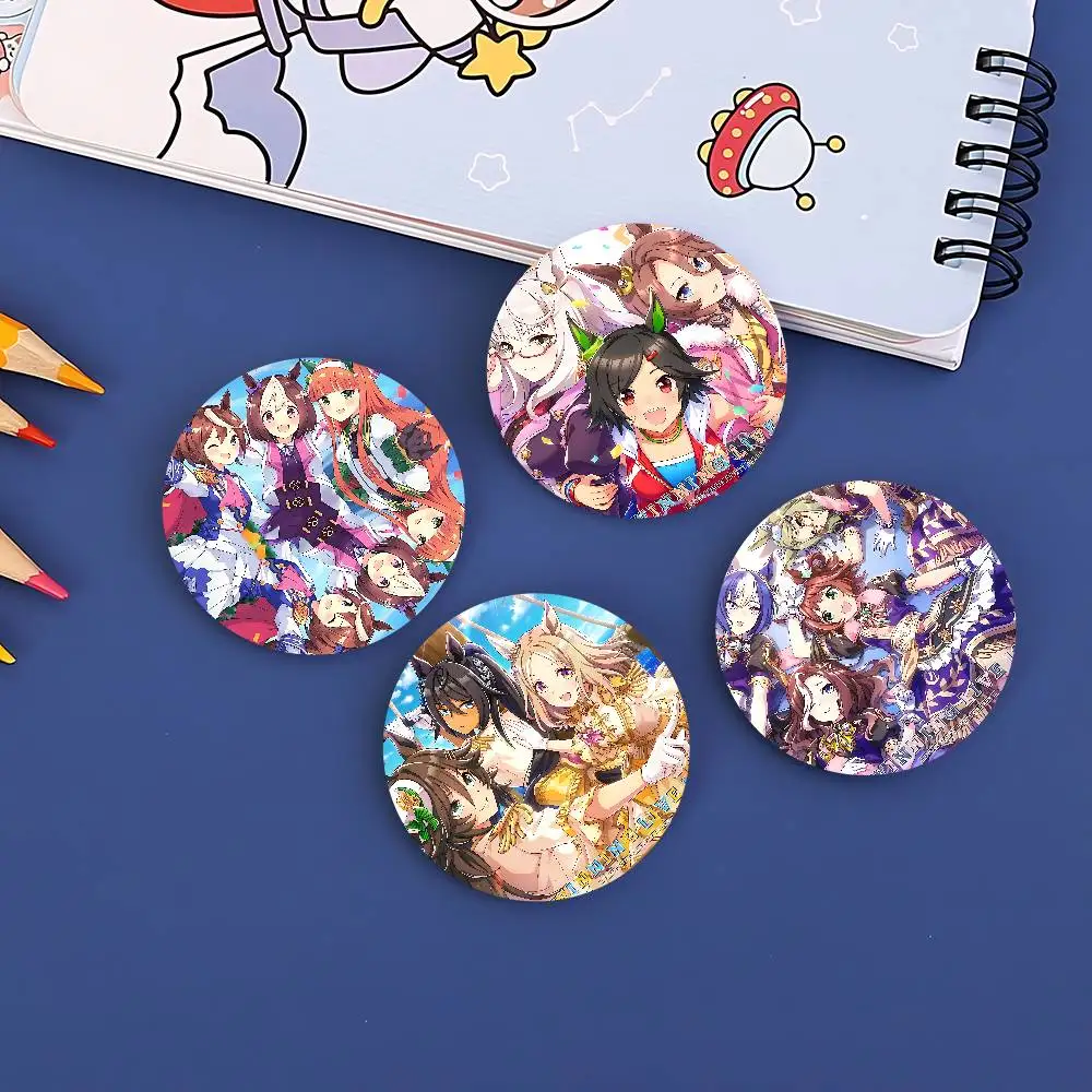U-Uma Musume P-Pretty Derbys سلسلة لطيفة دبابيس شارة مضحكة مثيرة للاهتمام الكرتون الحيوانات دبابيس ظهره الملابس هدية الإكسسوار
