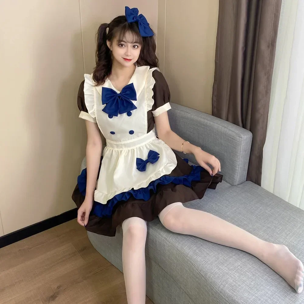 Japanese Cute Maid Outfit Lolita Sweet Maid Dress Women Anime Cosplay Costumes Sexy Babydoll School Girl Student Costume