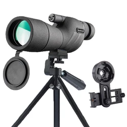 25-75x60 HD Zoom Spotting Scope Monocular Powerful Telescope Bak4 Prism For Outdoor Camping Bird Watching Shooting With Tirpod