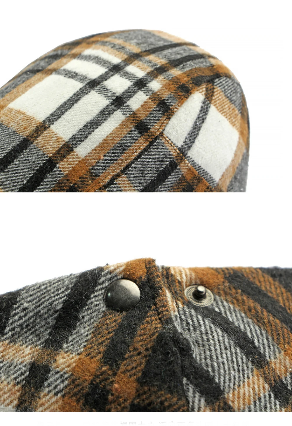 HT4219 Baskenmützen Herbst Winter Karierte Baskenmütze für Männer und Frauen Vintage Künstler Maler Wollmütze Männlich Weiblich Verstellbare Ivy Flachmützen – Detail 13