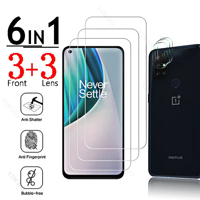 6in1 Full Cover Glass for Oneplus Nord N10 5G Fingerprint Unlock for Oneplus N 10 BE2029 6.49