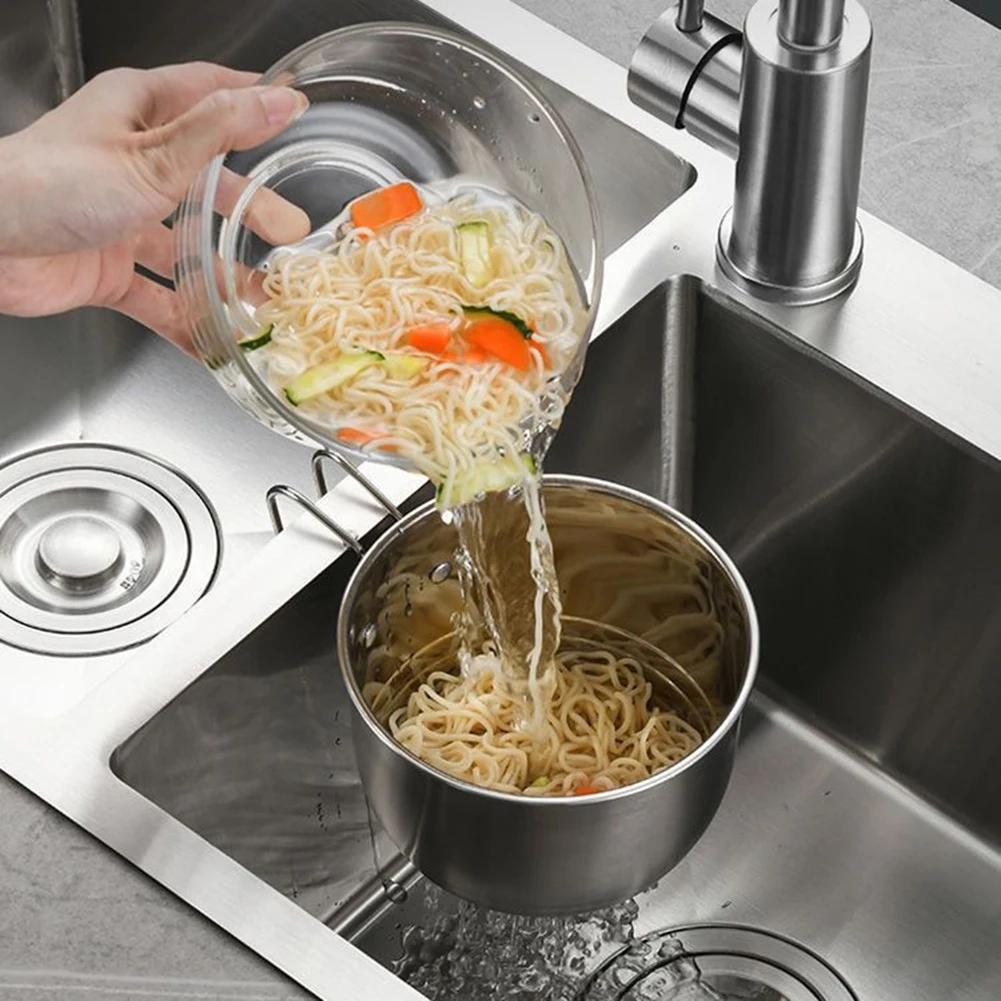1Pcs Kitchen Sink Drain Basket Stainless Steel Sink Waste Filter Food Vegetables Hanging Filter Basket Storage Organizer