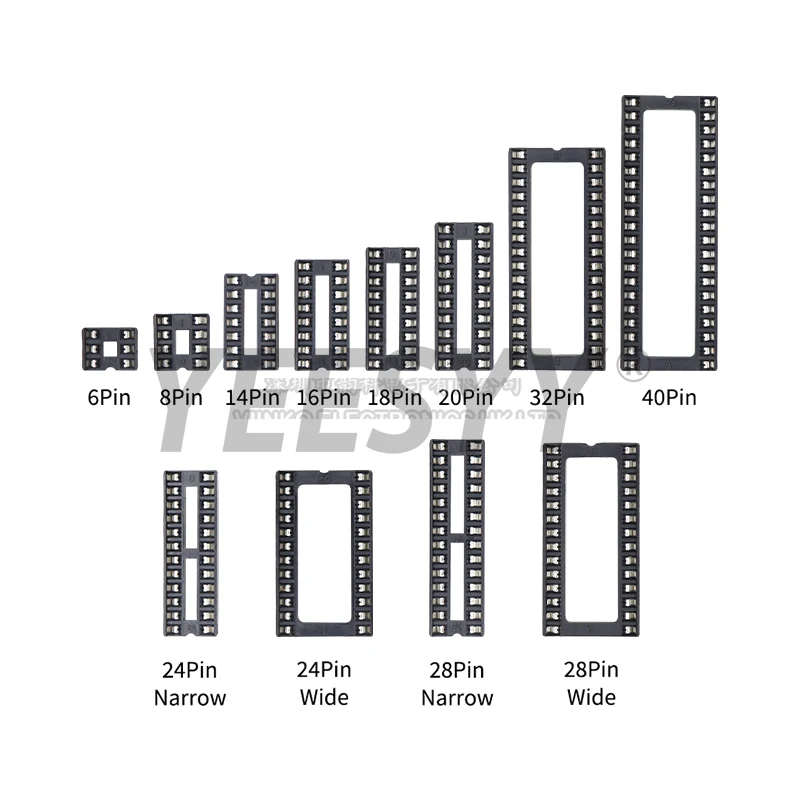 10PCS IC Seat DIP IC 16pin 18pin 20pin 24pin 28pin 6pin 8pin 14pin Socket Adaptor Solder DIY Sockets