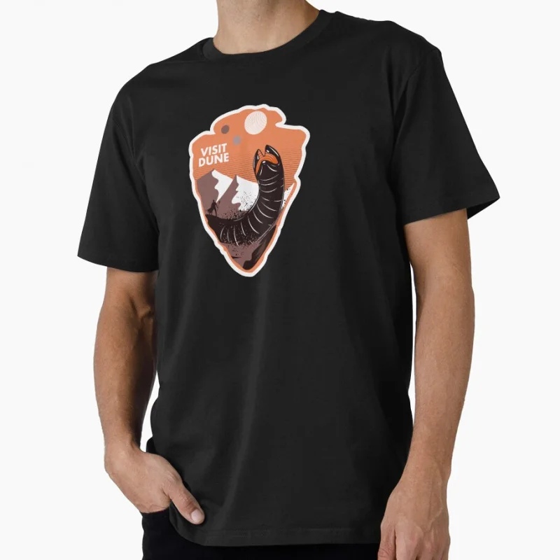 

Arrakis Planet of the Sandworm Vintage Sci fi Gift T shirt for man Large size Tops Retro Dune Graphic Print Clothes