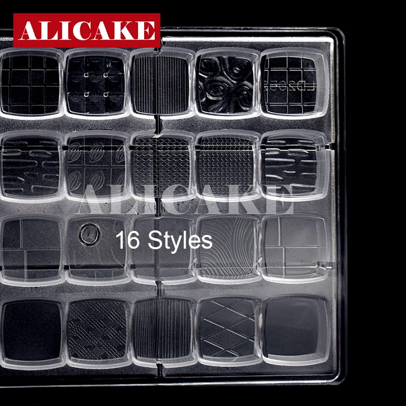 32 Cavity Chocolate Mould Tools 16 Styles Polycarbonate Chocolate Mold For Chocolates Bar Molds Form Tray Baking Pastry Tools