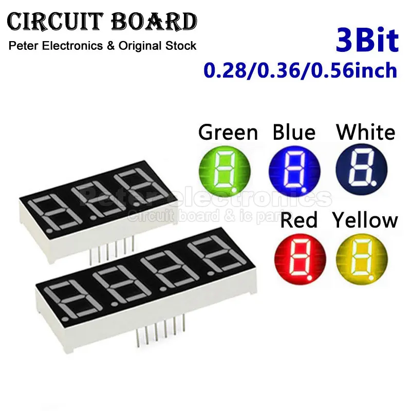 5pcs Green LED Digits Display 0.28inch 0.36inch 0.56inch 3bit 4Bit Cathode Anode 8 Figure Display Light LED digital tube
