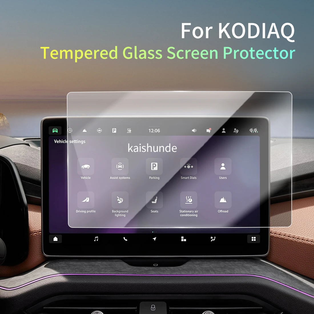 Car Stickers Meters Protector For25 skoda KODIAQ Tempered Glass Protective Film Display Navigation Vehicle