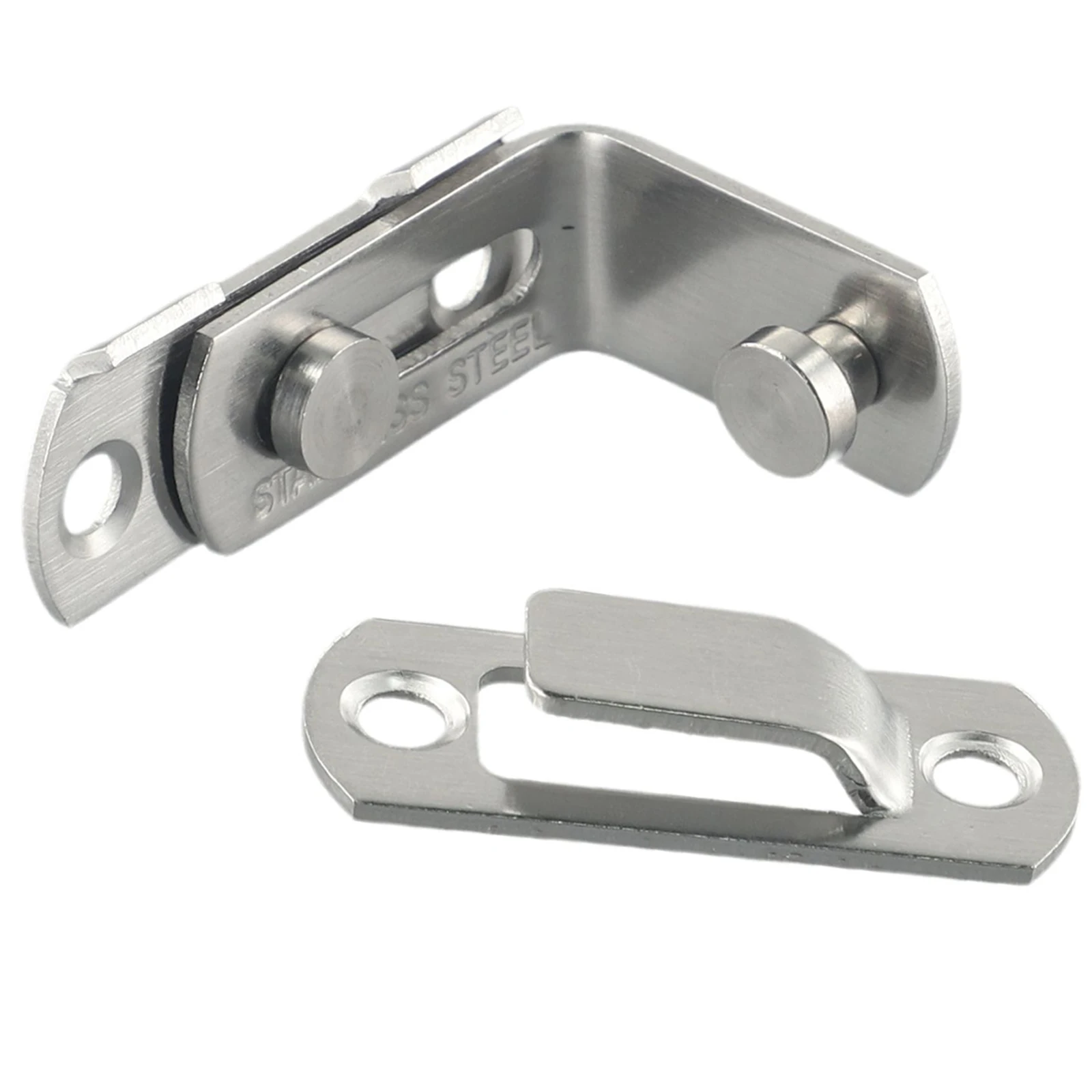 High New Quality Accessories Durable Door Bolt 90 Degree Buckle Hasp Sliding Lock Stainless Steel Sliding Door