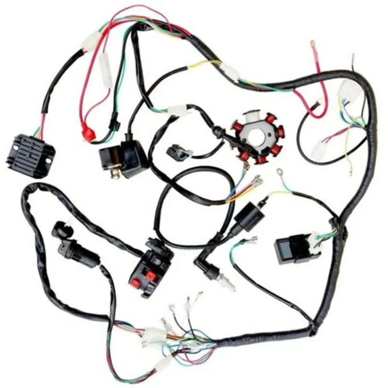 

Full Electrics Wiring Harness CDI Stator for Kawasaki KLX Coolster Go Kart 4 wheelers Scooter Buggy Motorcycle Accessories