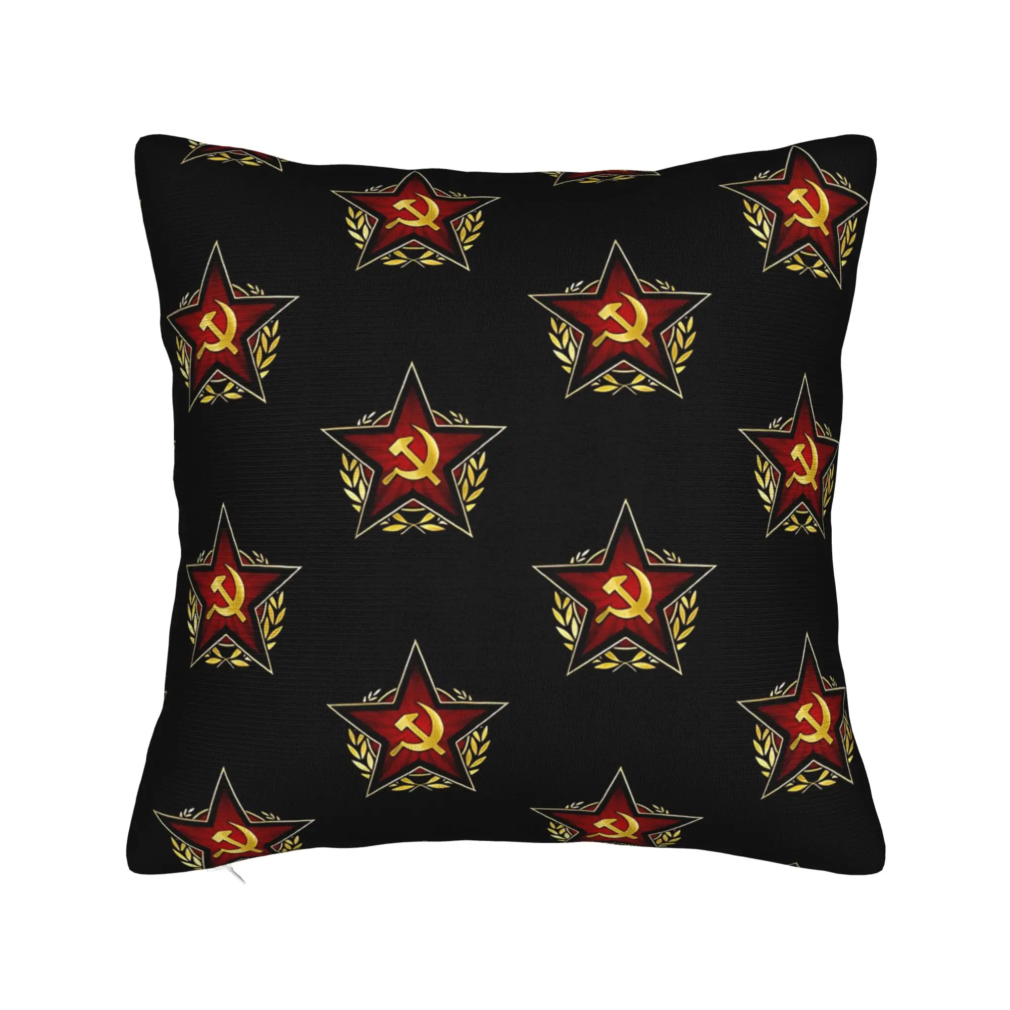 CCCP Soviet Hammer And Sickle Star Pillow Case  Custom Pillow Cover Fashion Pillowcases For Living Room Chair