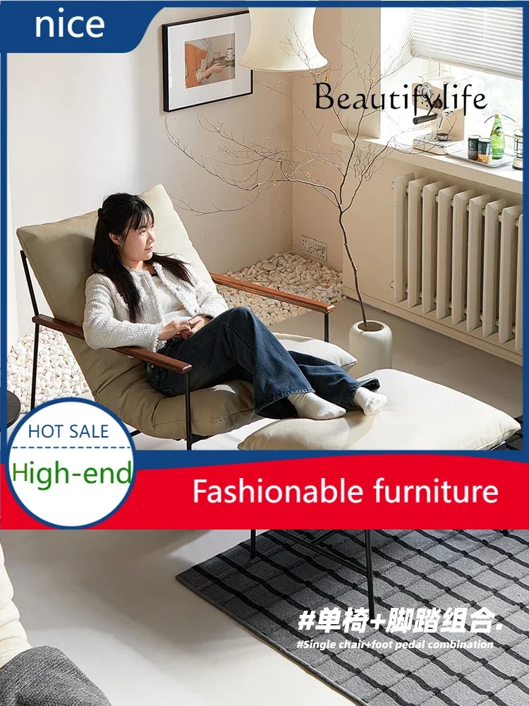Pd BJ Designer Single Sofa Chair Leather Italian Living Room Balcony Removable And Washable Nordic Leisure Lounge Chair