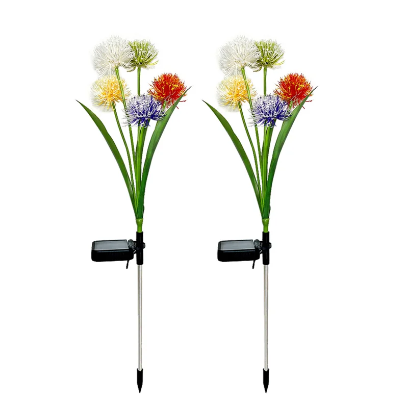 B50C 2 Pack Solar Outdoor Lights Decorative Decorative Lights 5-In-1 For Garden, Yard Decor