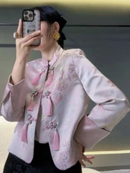 Coat Tang Style Women's Traditional Chinese Clothing Retro Buckle Short Jacket Women's Jacket Girl Young Style