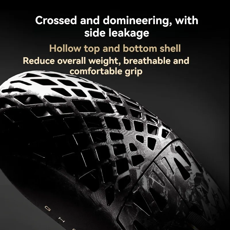 ATK Ghost 2.4G Wireless Mouse Custom Composite Carbon Fibre Hollowed Out Esports Mouse for Mechanical Keyboard Accessories