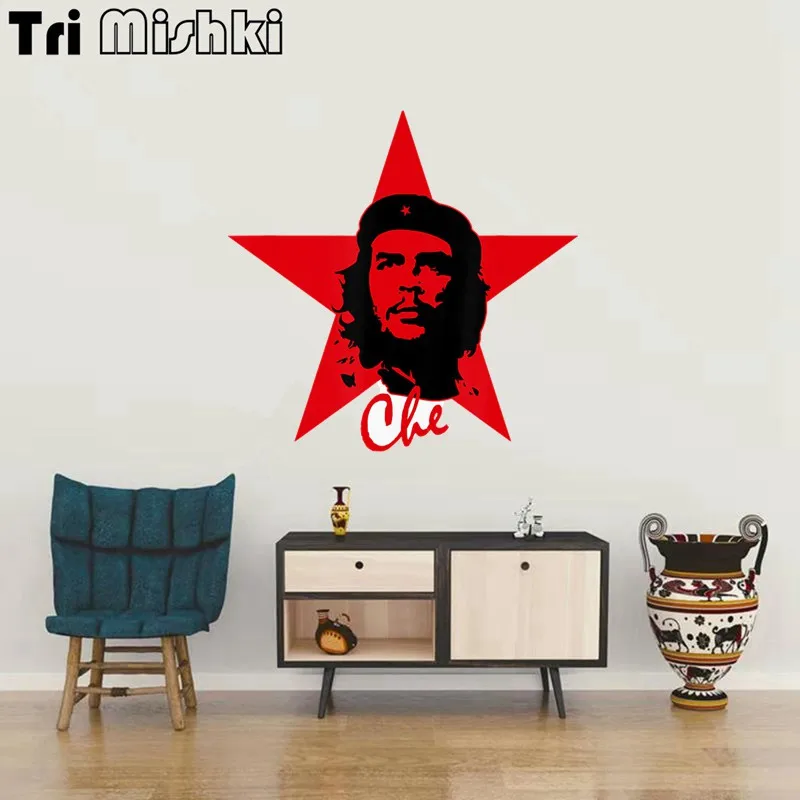 Tri Mishki W1432 Che Guevara Star Car Sticker PVC Decals Motorcycle Accessories Sticker on Car Bumper Laptop Fridge Wall