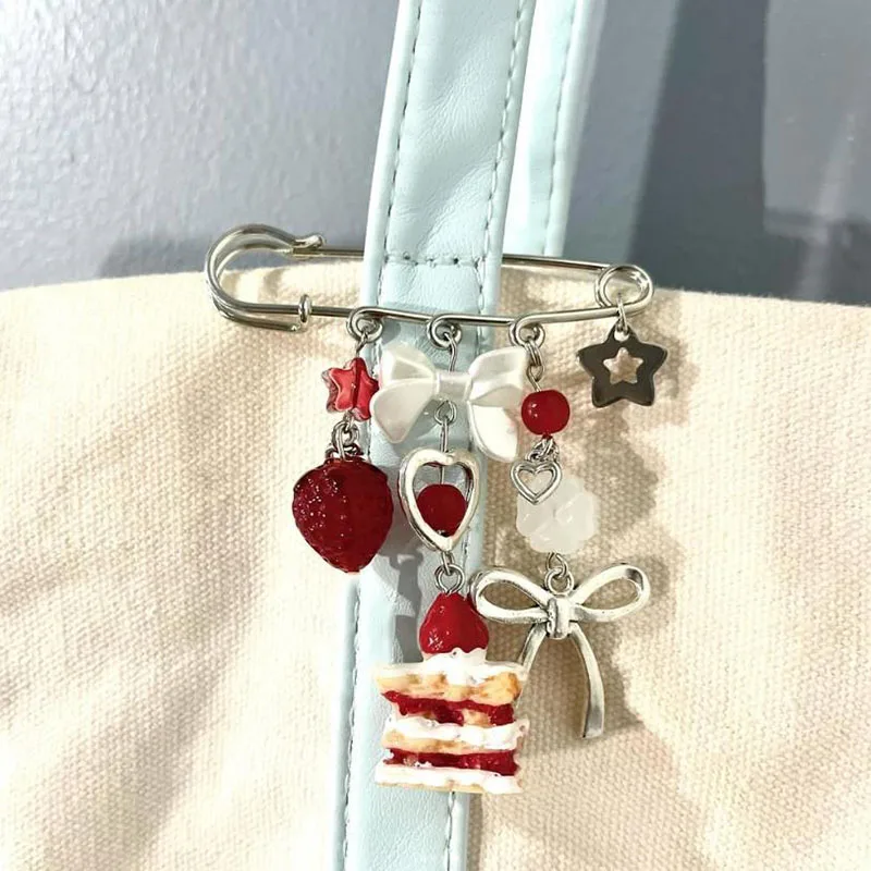 stars brooch cake Charm safety Pin charms Y2K Handmade