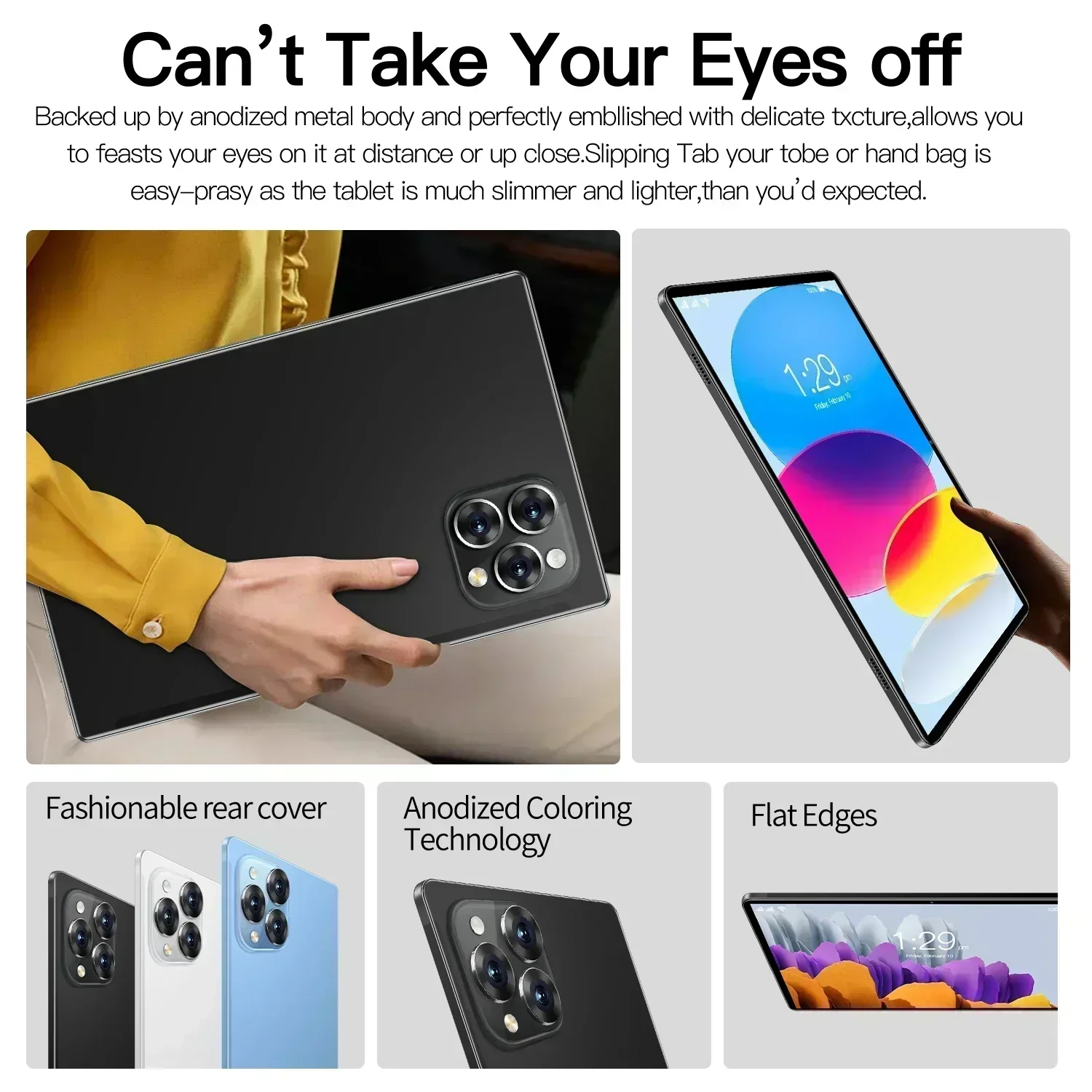 2025 Original Pad 15 Pro Tablet Android14 Snapdragon888 11Inch HD 22GB+2TB 20000mAh 5G Dual SIM Bluetooth WiFi GPS Tables