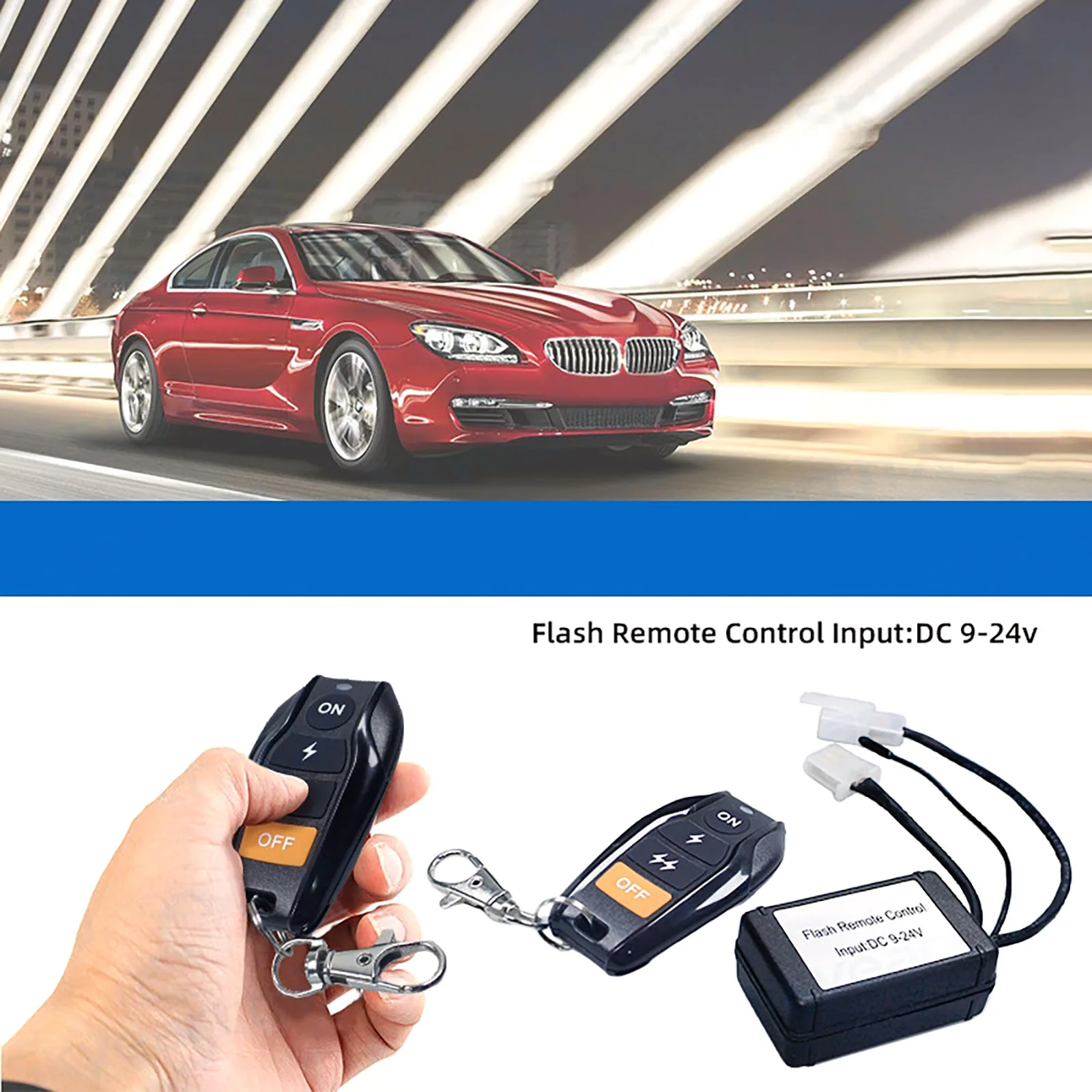 40A Wireless Remote Relay Wiring Harness Kit 12V/24V On/Off Switch Button for Car LED Light Bar Headlight Fog Lamp