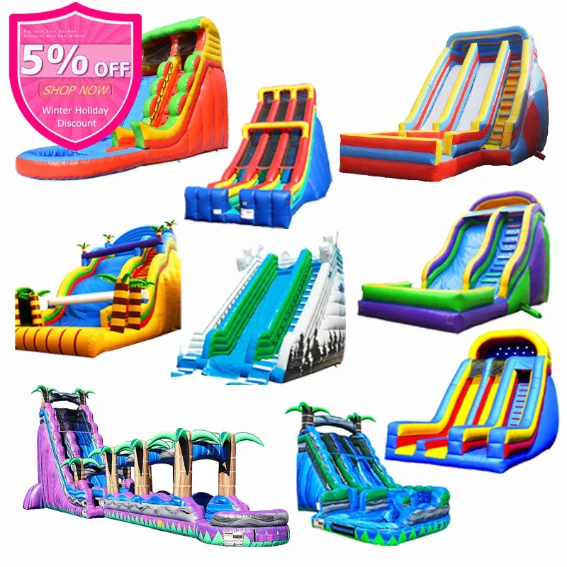 outdoor large kid backyard used PVC giant huge slip n slider adult size swimming pool commercial inflatable water slide for sale