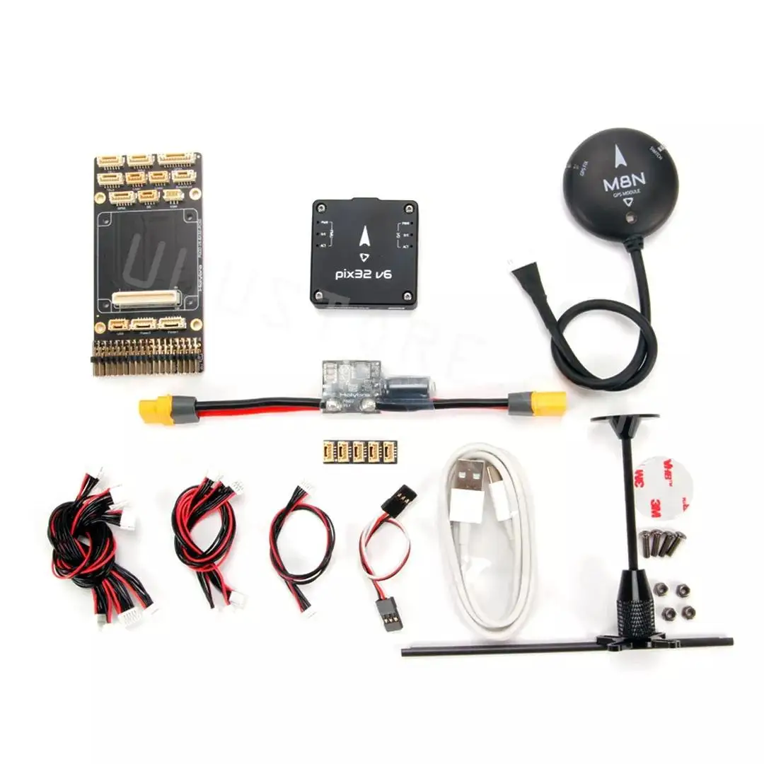 

Holybro Pix32 V6 H743 Flight Controller with BaseBoard / Mini Baseboard Power Module M8N GPS for RC Multirotor Airplanes