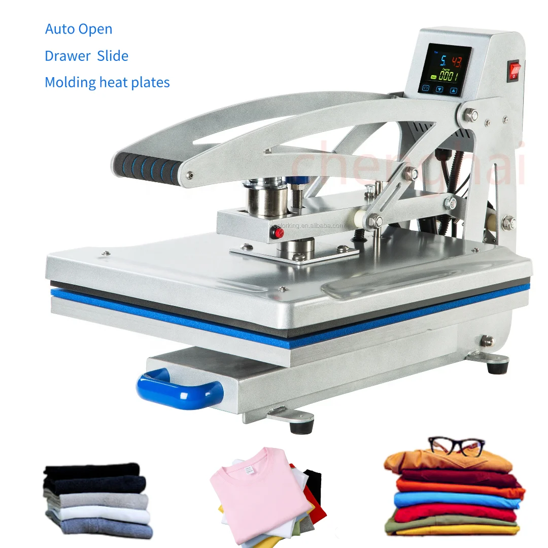 Auto Open 16x20 t shirt printing sublimation transfer Machine 40x50CM Heat Press Machine