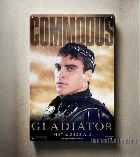 Gladiator Russell Crowe Movie Metal Poster Tin Sign 20x30cm  -aluminum