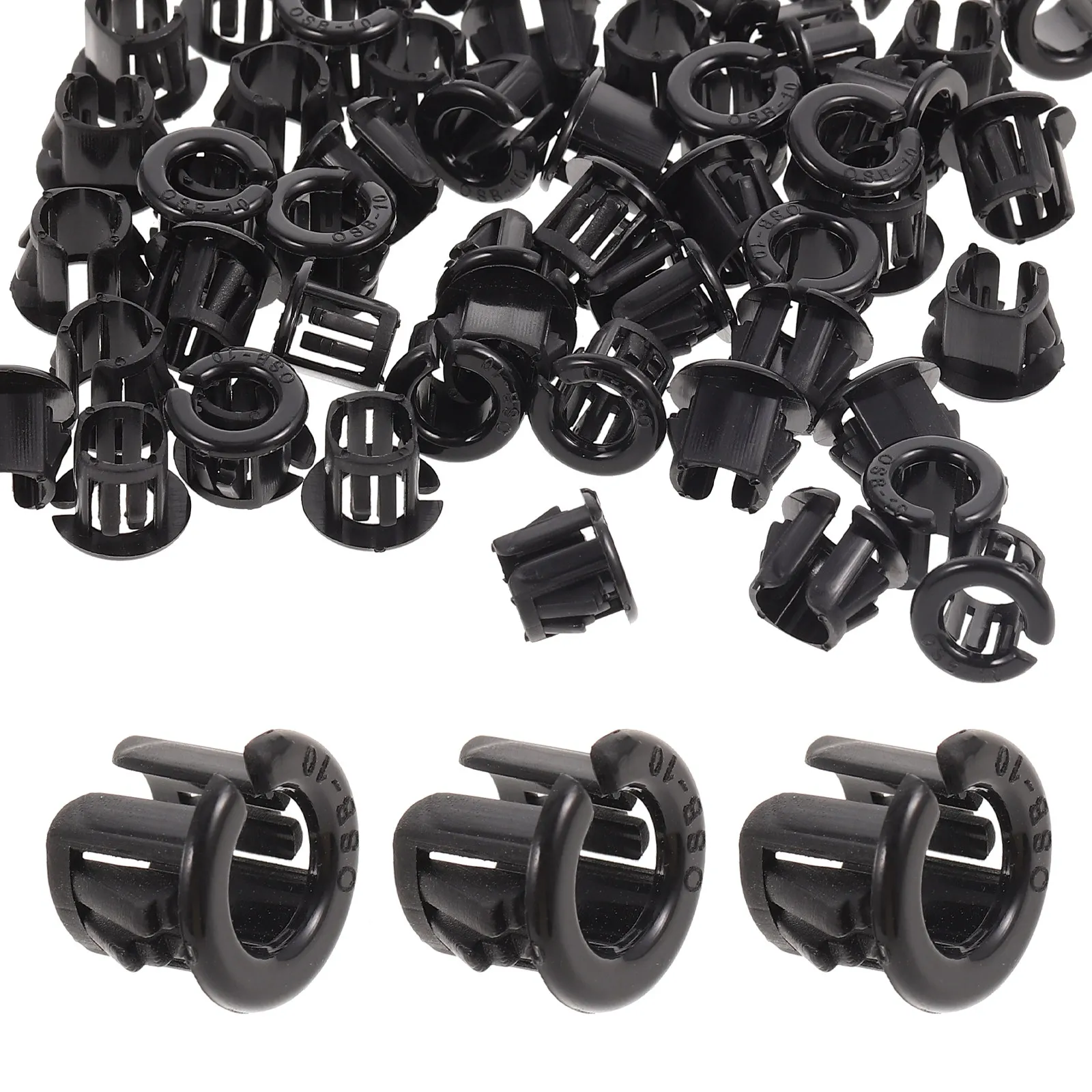 50Pcs Pa66 Snap Bushing Cable Protector Round Snap Panel Locking Hole Plug Locking Cable Accessories Round Hole Plug