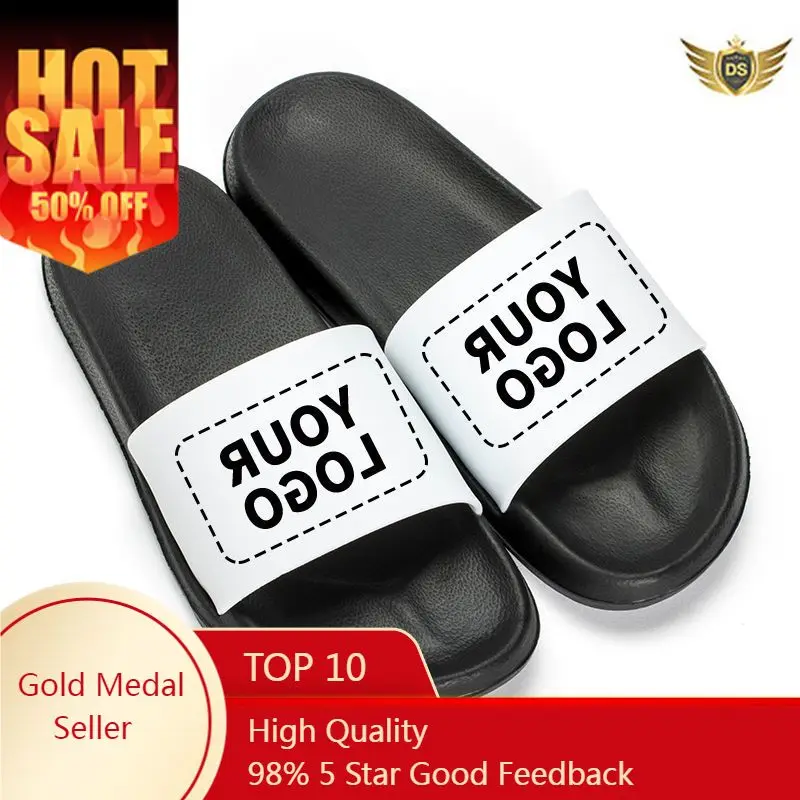 Custom slippers for men women happy flops indoor slippers flip flops men diy logo photo ladies slippers and sandals Home Shoes