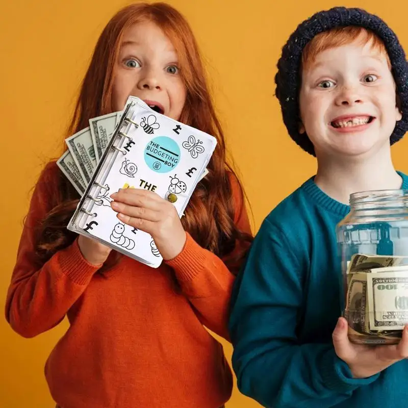 หนังสืองบประมาณความท้าทายสมุดประหยัดซองจดหมายลายสัตว์น่ารักแผ่นประหยัดค่าใช้จ่ายหนังสืองบประมาณ A6ซองจดหมาย