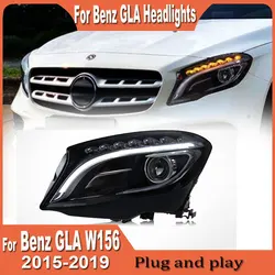 Car Front Lights For Benz W156 Headlights 2015 2016 2017 2018 2019 GLA 200 250 High Configure LED Headlight Assembly Accessories