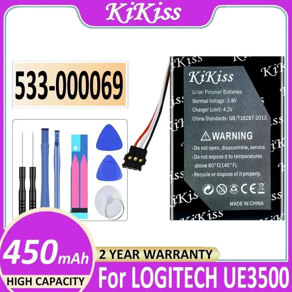 

For Logitech UE3500 UE4500 UE3100 Earphone Polymer Battery 533-000069 High-Efficiency 450Mah High-Capacity