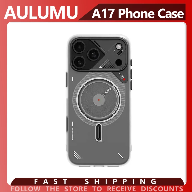 

Магнитный термочехол Aulumu A17 для iPhone 17 Pro Max CoolHyper с сенсорным управлением камеры, полупрозрачный, совместимый с Magsafe