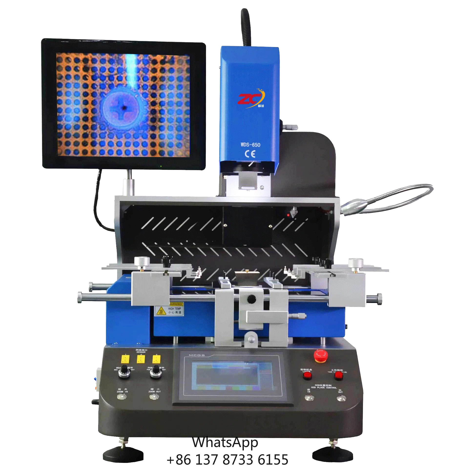 WDS-650 Automatic BGA Rework Station Mobile Phone Laptop Motherboard Repair Machine New 60 PLC Soldering Station Steel 480