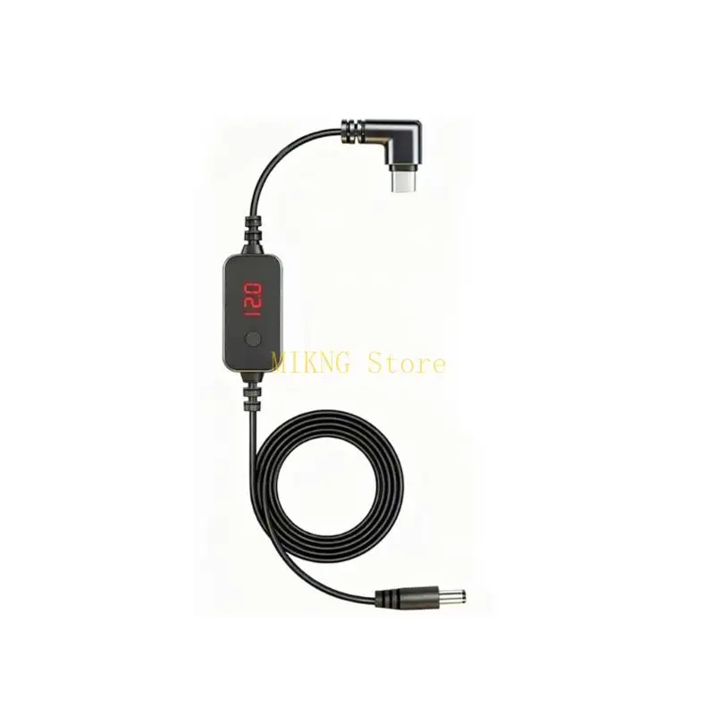 5.5 x 2.5mm Type C Power Cable, Selectable 9V 12V 15V 20V Output, Screen Unit, 65W for Desk Routing and Backup Use Best Sale