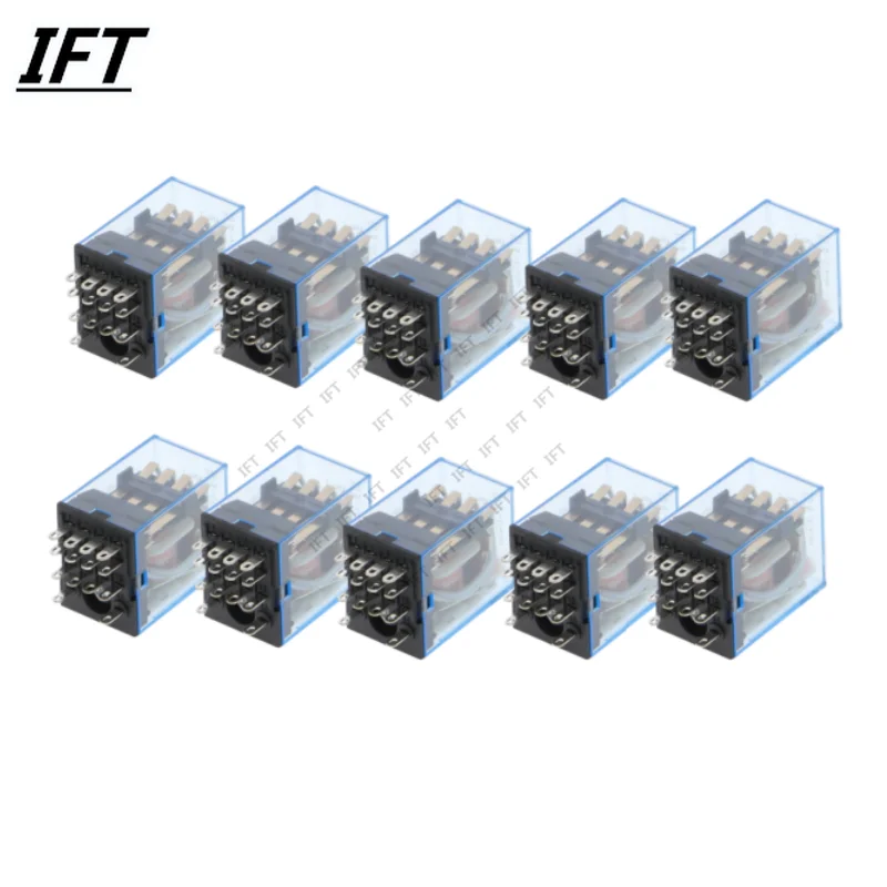 10pcs MY4NJ Coil AC12V AC24V DC12V DC24V DC 36V AC110V AC220V HH54P 5A 220V Miniature Electromagnetic General Purpose Relay