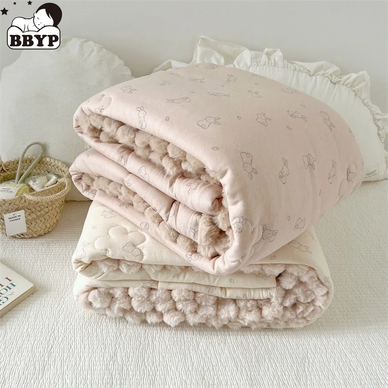 Baby Blanket Warm Swaddling Wrap Winter Autumn Newborn Quilt Toddler Cartoon Printed Nap Blanket Infant Bedding Shower Gift