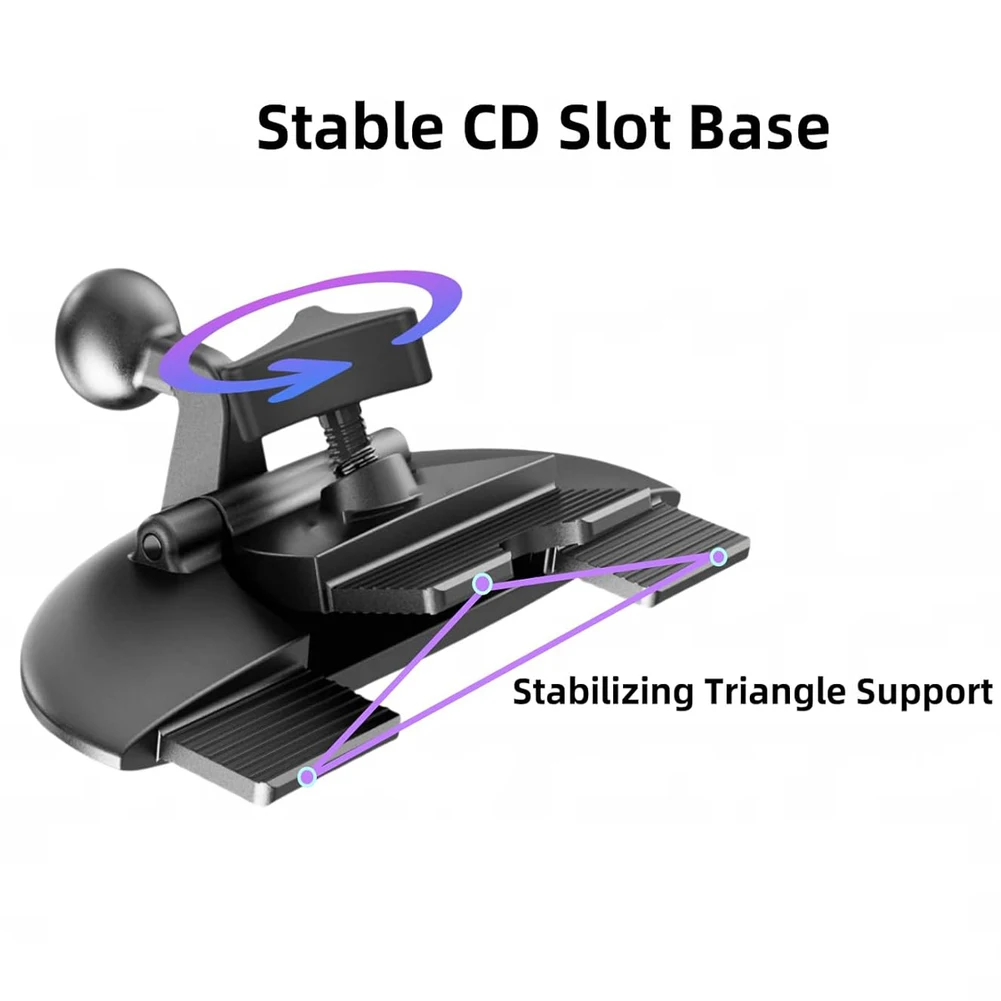 Verstellbare Handyhalterung für CD-Schlitz, Autohalterung für Lüftungsschlitze, Ständer für 7-10 Zoll Displays – Detail 4