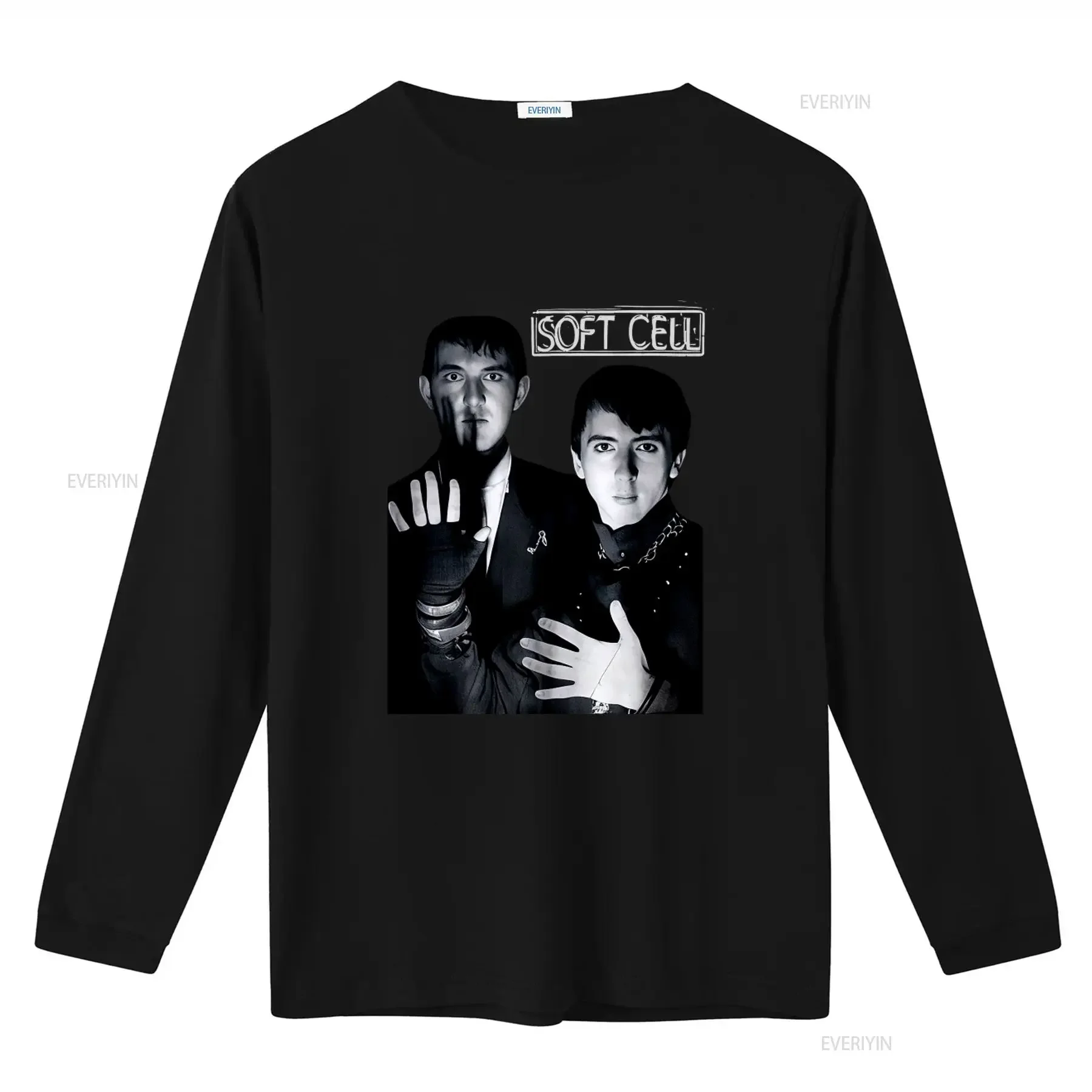 Soft Cell Band Synthpop New Wave Pop Rock Black T Shirt Unique Design for Music Lovers vintage Washed fashion