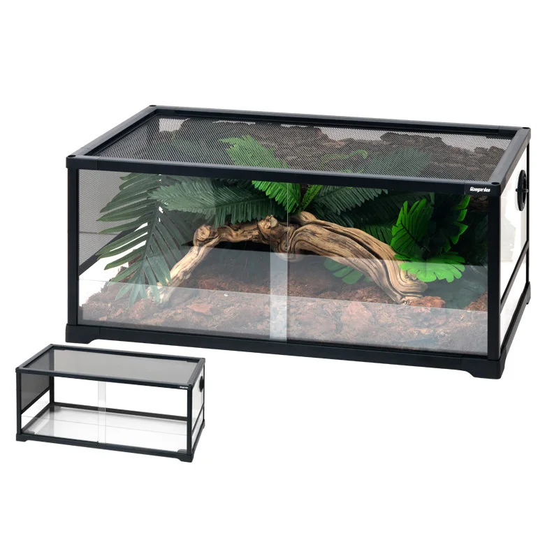 High Quality Reptile Enclosure Chameleon Cage Under Tank Crawler Reptile Terrarium With Factory Direct Sale Price 80*40*35cm