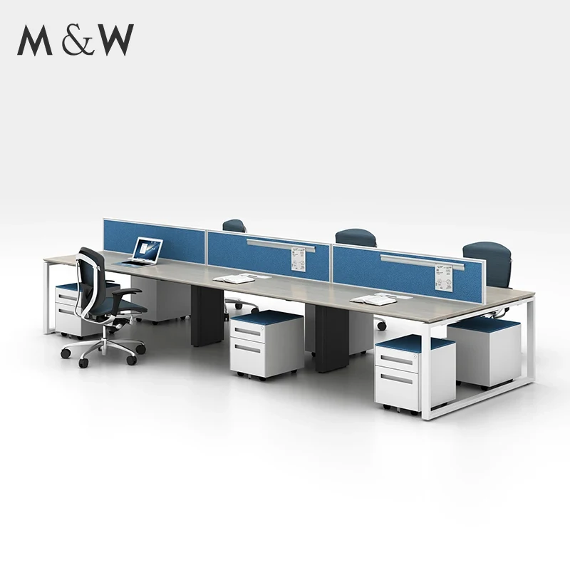 custom.&New Product Wooden Table Design Desks 6 Person Workstation Office Furniture