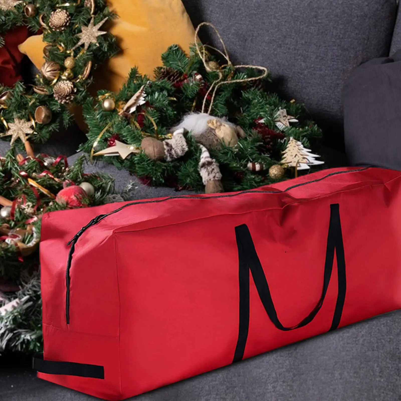 Christmas Storage Bag Oxford Cloth Portable Exquisite Craft Application Scratch-proof Durable Oxford No And Red Red