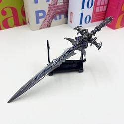 22cm The Frostmourne Demon King Evil Artifact Metal Sword Keychain WOW Sheep Head Sword Alloy Model Collection Ornaments Gifts