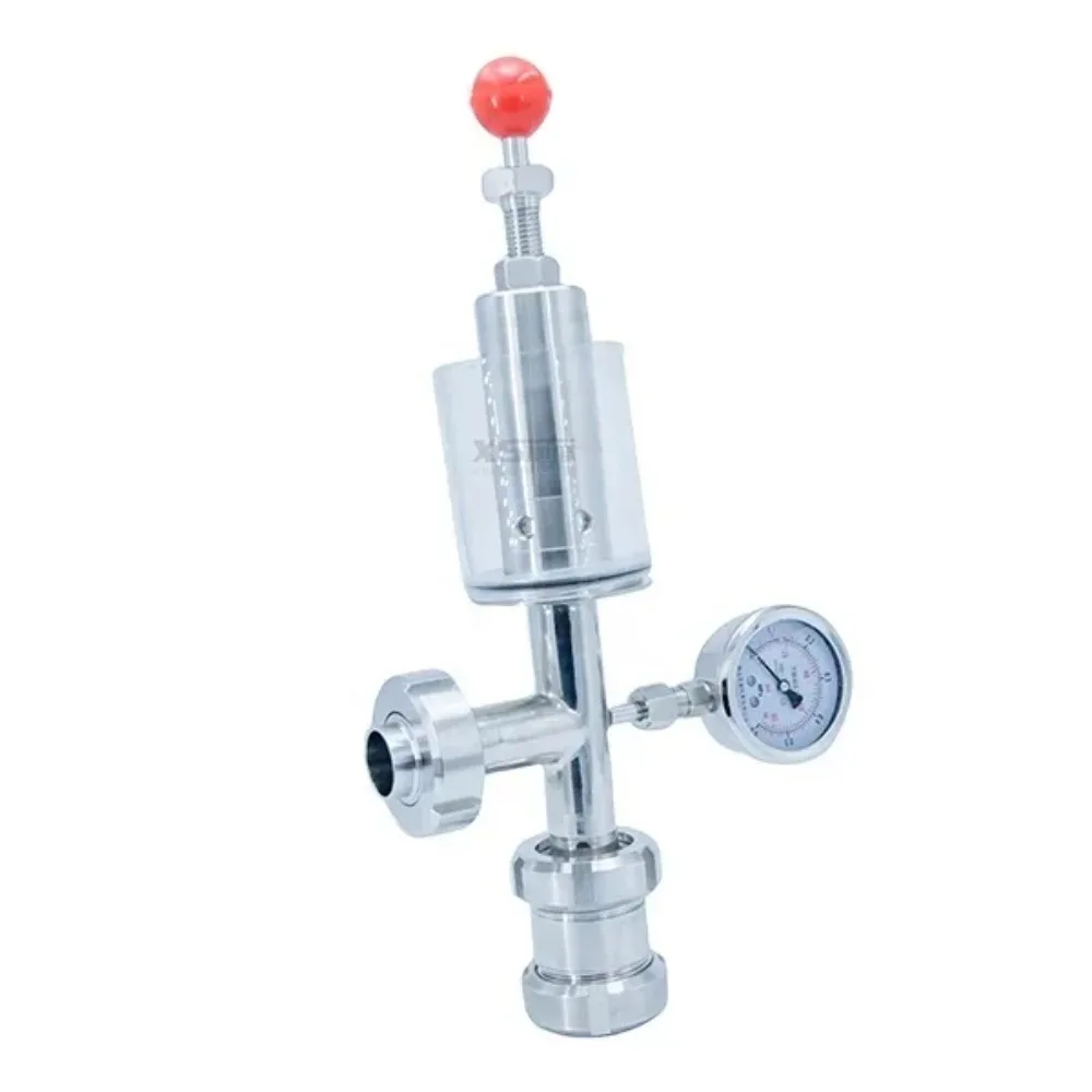 SS316L SS304 Sanitary Stainless Steel Manual Air Relief Valve Cross Exhaust Valve for Water Application Pressure Reducing