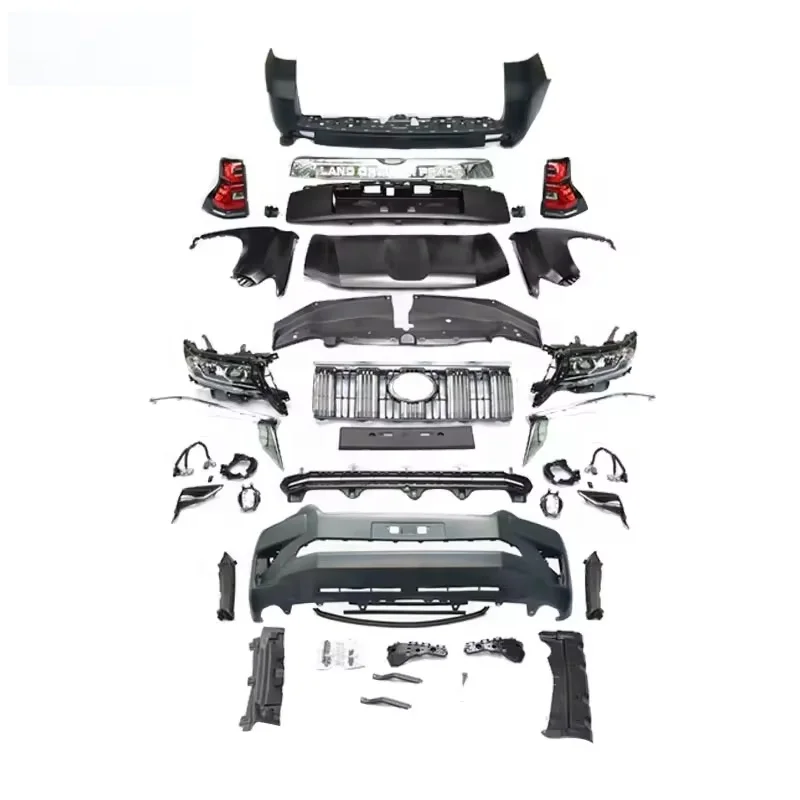 

Old to New Car Bumper for Toyota Prado 2010-2017 Upgrade 2018-2020 Style Front Bumper Rear Bumper Hood Fender Headlights