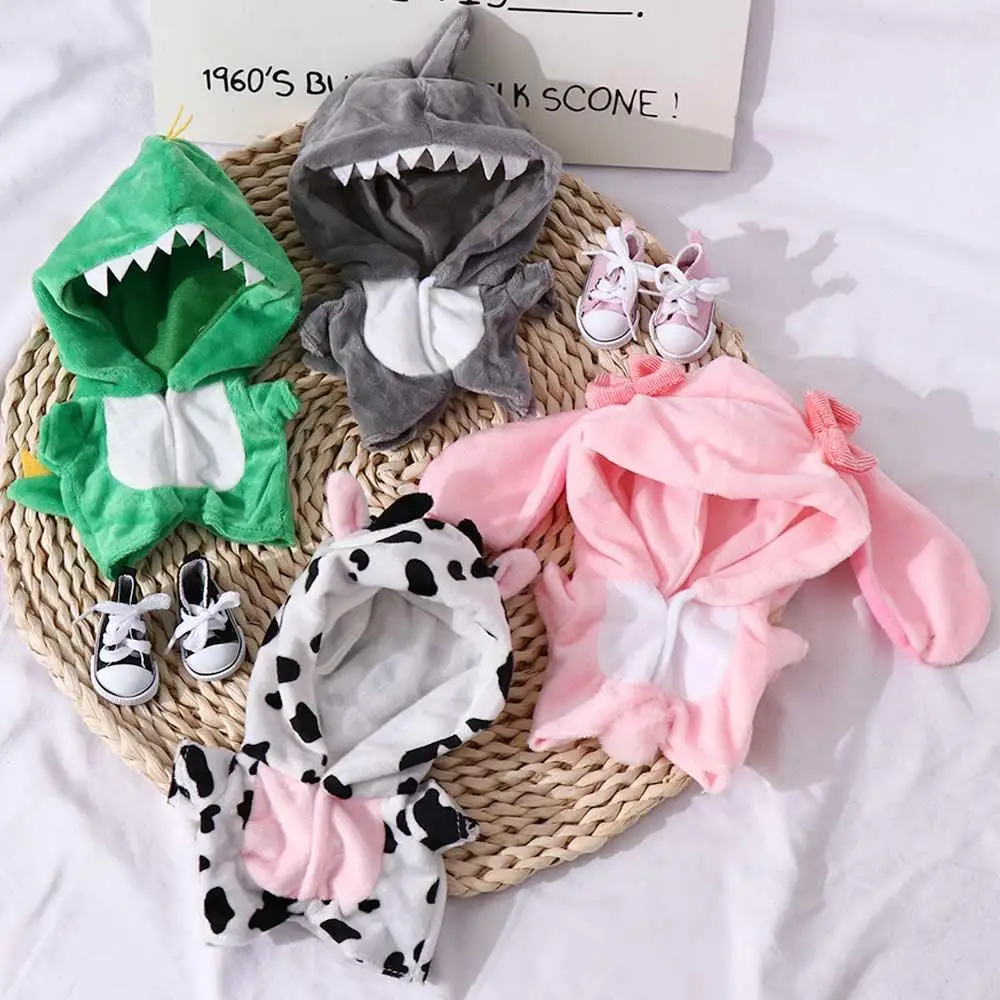 DIY اللعب الأحذية القماشية محشوة الحيوان بذلة الكرتون الحيوان ملابس دمى المعبود ملابس دمى ملابس دمى ملابس دمى