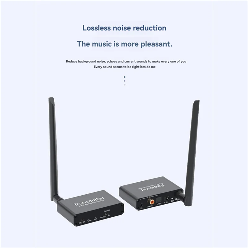 FFYY-Receptor de áudio sem atraso Transmissor de áudio coaxial de fibra óptica Redução de ruído sem perdas
