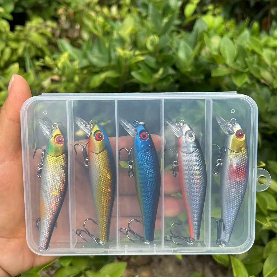Señuelo Minnow flotante para lubina – Crankbait con ojos 3D - imagen 5