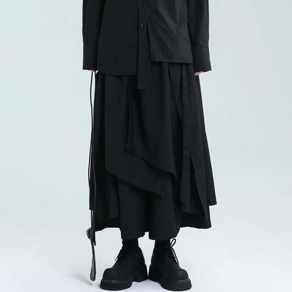 

Мужские зимние брюки-юбка XS-5XL, унисекс, в американском ретро-стиле, модные, уличные, хип-хоп, свободные, повседневные, нишевые мужские брюки