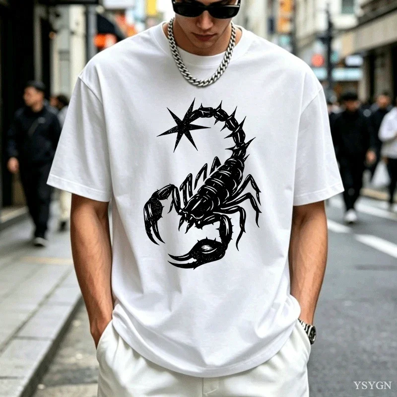 Y2K Scorpion T Shirt Women Y2k Graphic Tees Funny Short Sleeve Round Neck Men Tshirt Women Streetwear High Quality Tops