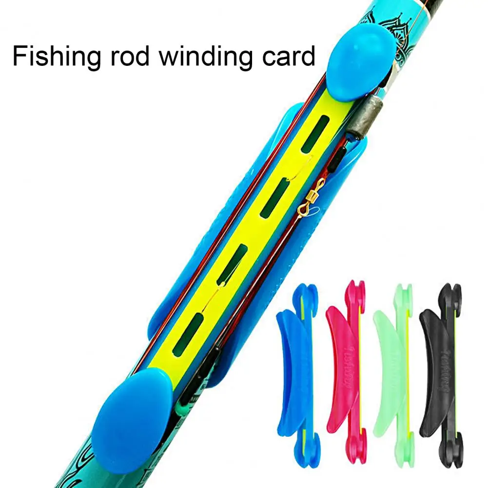 Eco-friendly Fishing Coiling Card  Quick Installation Portable Fishing Coiling Plate  Colorful Fishing Rod Holder Clips
